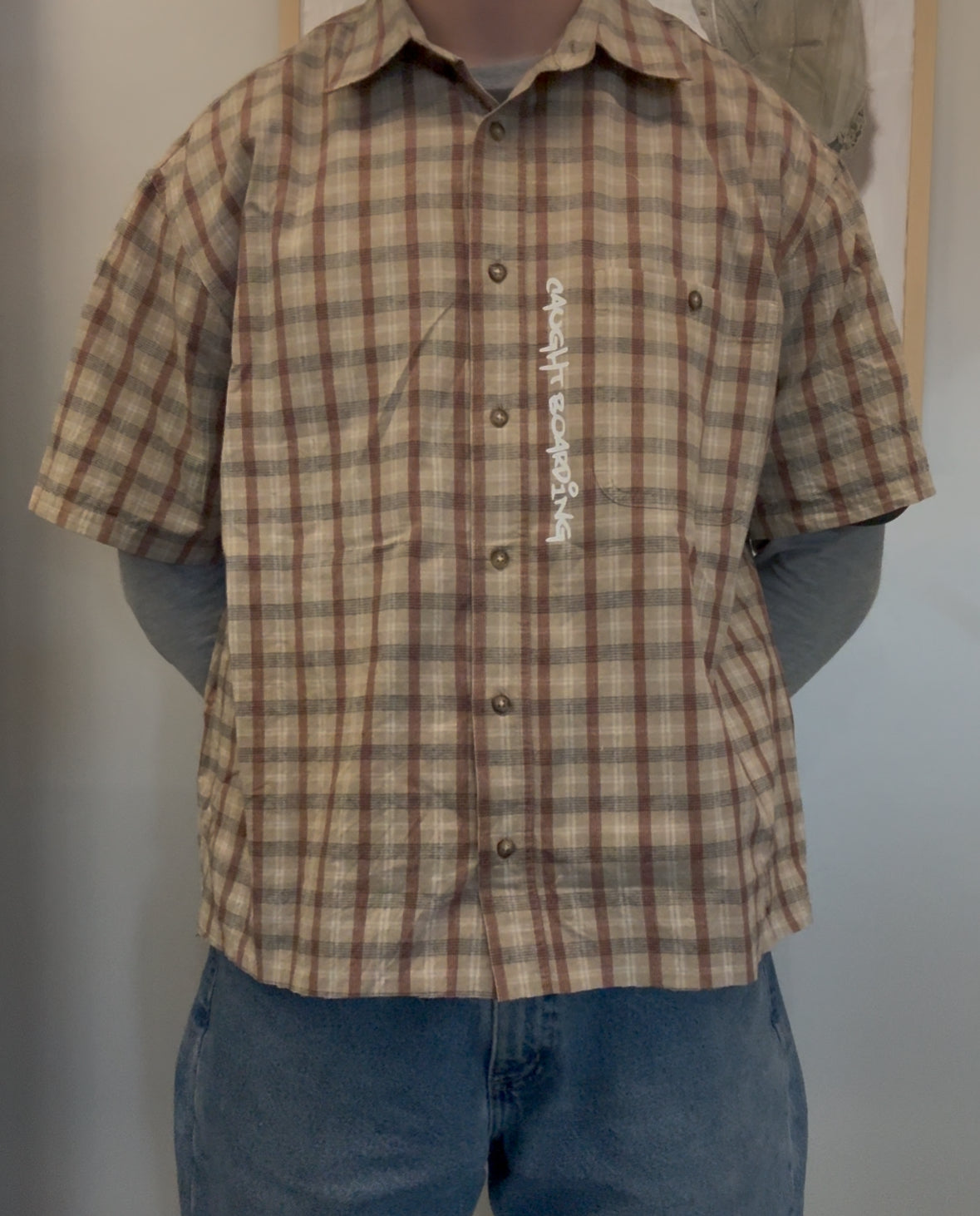 Skater Shirt (Tan/Red)